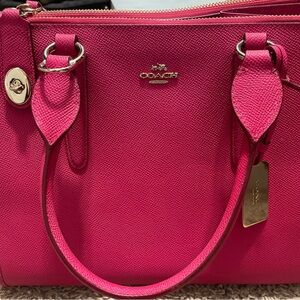 Coach Fuchsia Leather Satchel